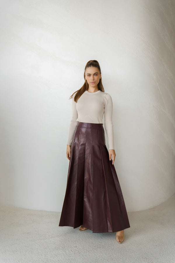 Genevieve Leather Skirt