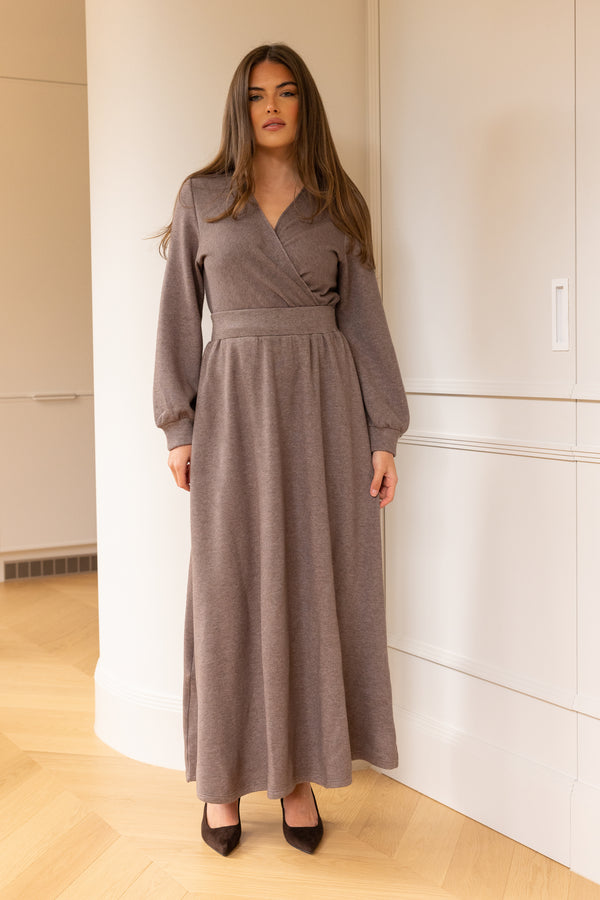 Chai Latte Knit Maxi Skirt - Mink Brown